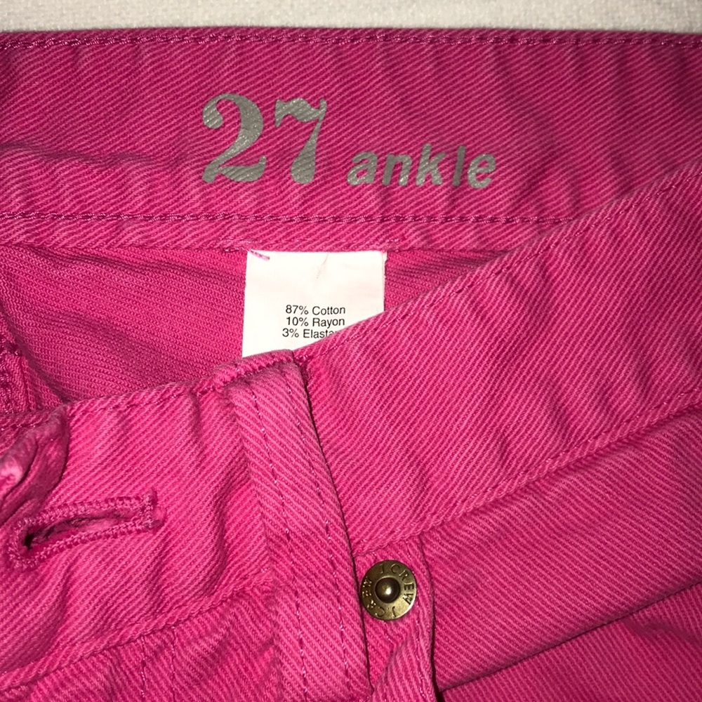 J.Crew Hot Pink Jeans - Picture 3 of 5